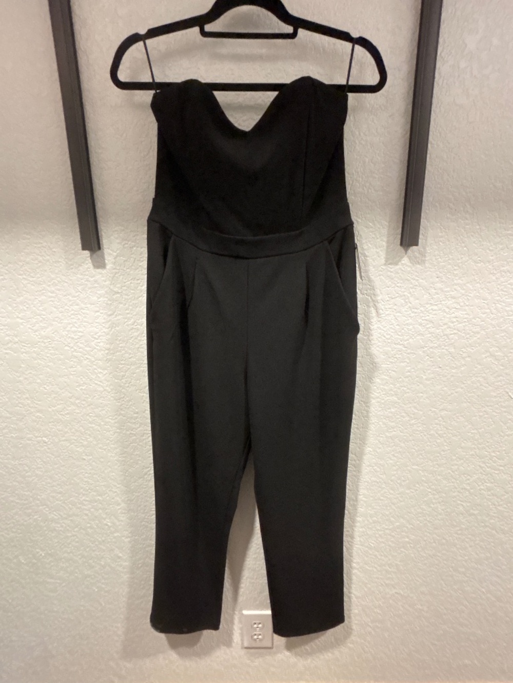 Strapless black jumpsuit